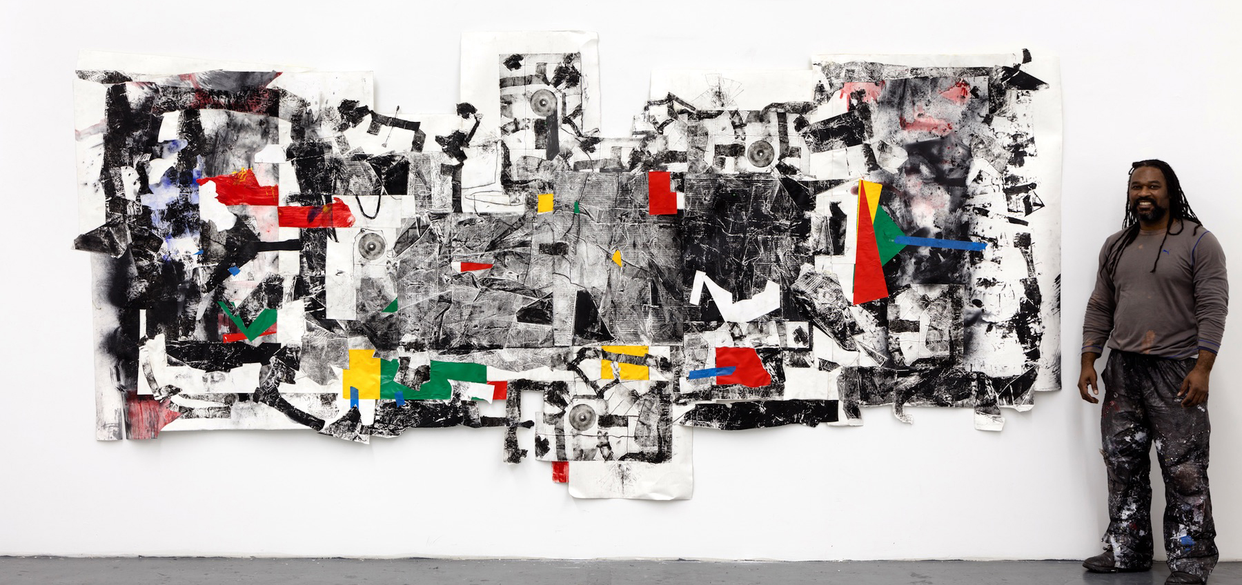 Artist Cullen Washington Jr and his work Agora 1