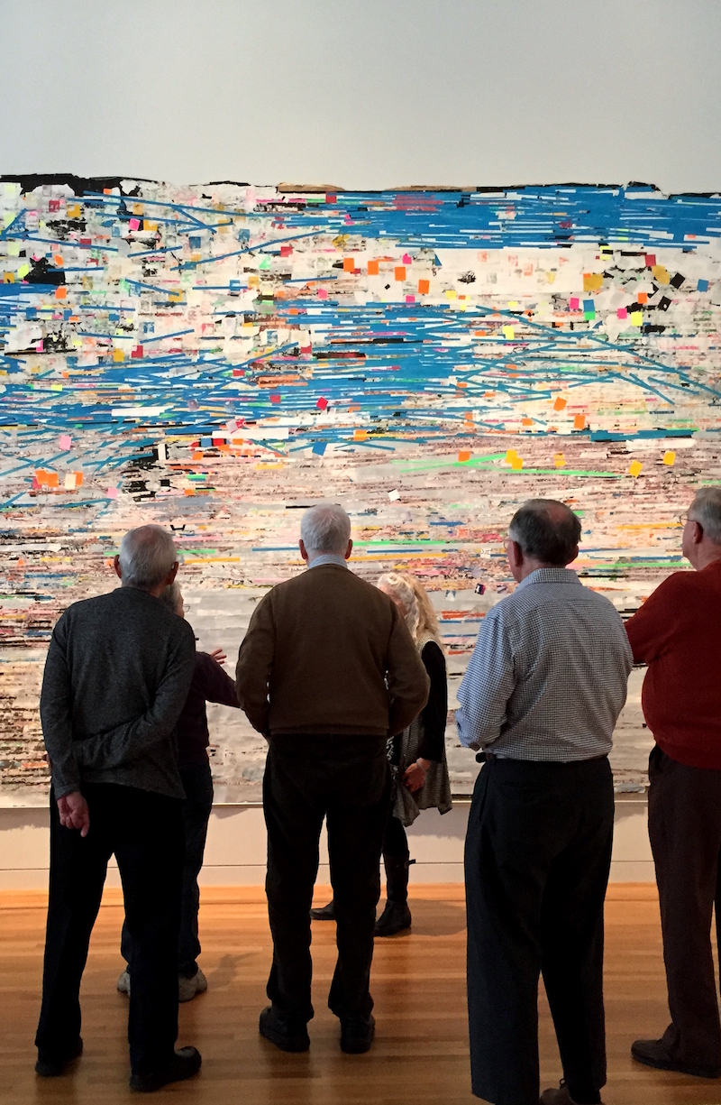 Participants of UMMA's Meet Me program in the modern/contemporary gallery.